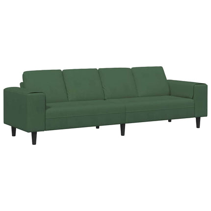 Soffa Mörkgrön 250 x 77 x 76 cm Kordread tyg