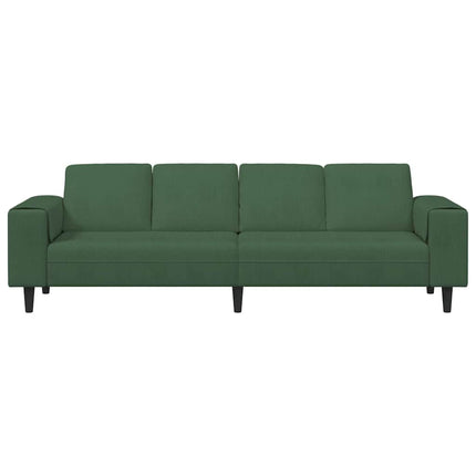 Soffa Mörkgrön 250 x 77 x 76 cm Kordread tyg