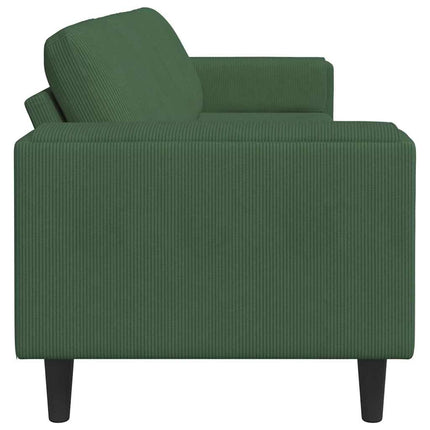 Soffa Mörkgrön 250 x 77 x 76 cm Kordread tyg