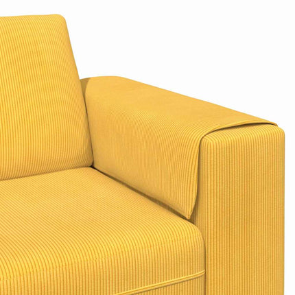 Soffa Ljusgul 250 x 77 x 76 cm Kordread tyg