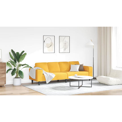 Soffa Ljusgul 250 x 77 x 76 cm Kordread tyg