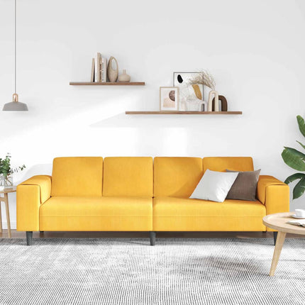 Soffa Ljusgul 250 x 77 x 76 cm Kordread tyg