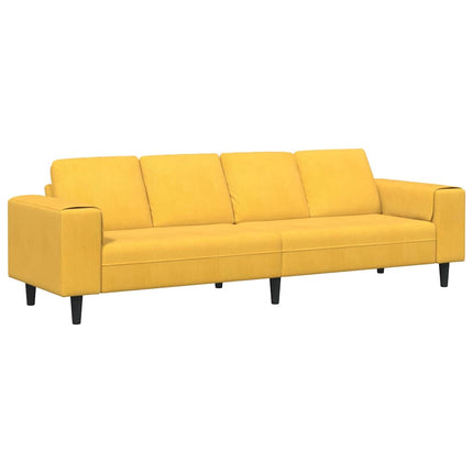 Soffa Ljusgul 250 x 77 x 76 cm Kordread tyg