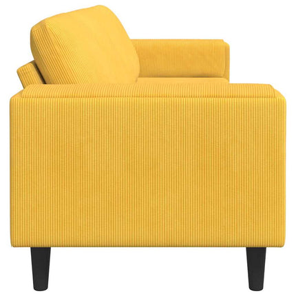 Soffa Ljusgul 250 x 77 x 76 cm Kordread tyg