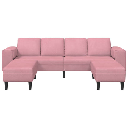 Vardagsrumsoffa 3 pcs Rosa 250 x 188 x 76 cm