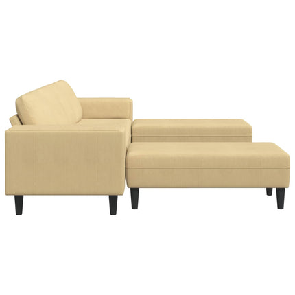 Soffa Grågrön 250 x 188 x 76 cm Kordread tyg