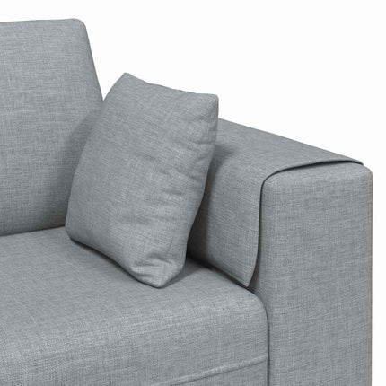 Soffa med kudde Ljusgrå 250 x 77 x 76 cm tyg