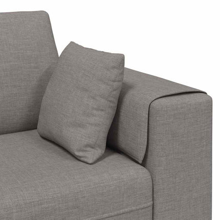 Soffa med kudde Taupe 250 x 77 x 76 cm tyg