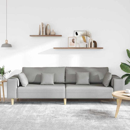 Soffa Moln Grå 250 x 77 x 76 cm tyg