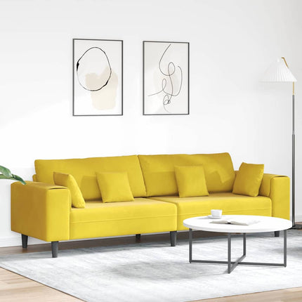 Soffa Gul 250 x 77 x 76 cm Sammet