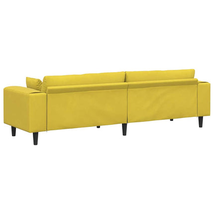 Soffa Gul 250 x 77 x 76 cm Sammet