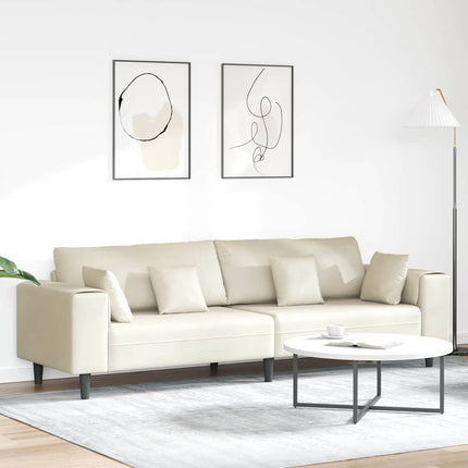 Soffa Kräm 250 x 77 x 76 cm Sammet