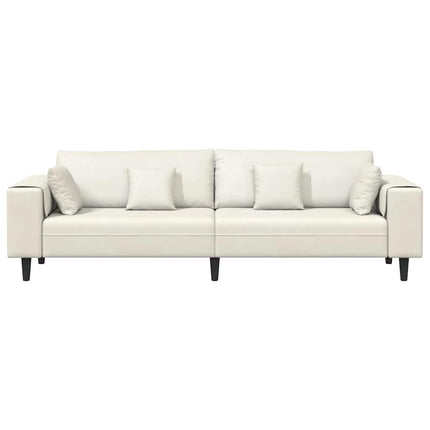 Soffa Kräm 250 x 77 x 76 cm Sammet