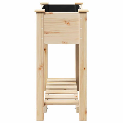 Trädgårdsplanterare Beige 71 x 37 x 76,5 cm Massivt Furu