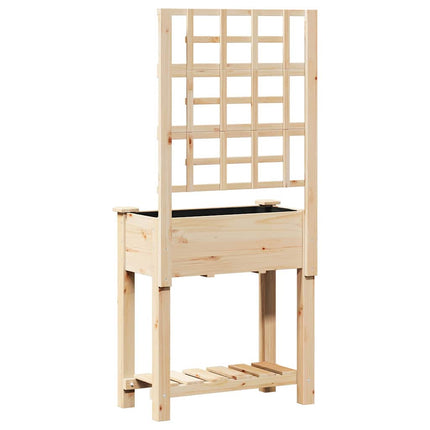 Trädgårdsplanterare Beige 71 x 38 x 152 cm Massivt Furu