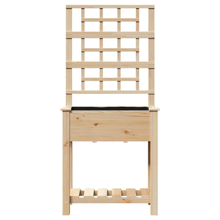 Trädgårdsplanterare Beige 71 x 38 x 152 cm Massivt Furu