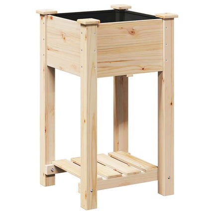 Trädgårdsplanterare Beige 45 x 45 x 76,5 cm Massivt Furu