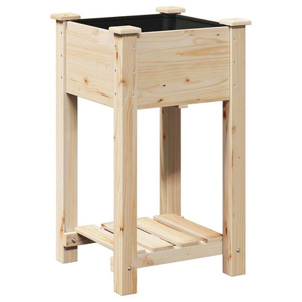 Trädgårdsplanterare Beige 45 x 45 x 76,5 cm Massivt Furu