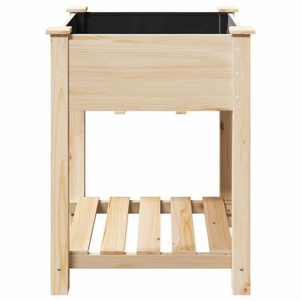 Trädgårdsplanterare Beige 60,5 x 60 x 76,5 cm Massivt Furu