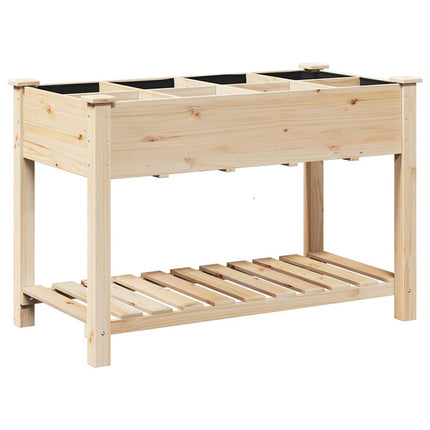 Trädgårdsplanterare Beige 115 x 59 x 76,5 cm Massivt Furu