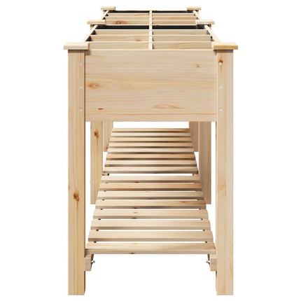 Trädgårdsplanterare Beige 203,5 x 53 x 76,5 cm Massivt Furu