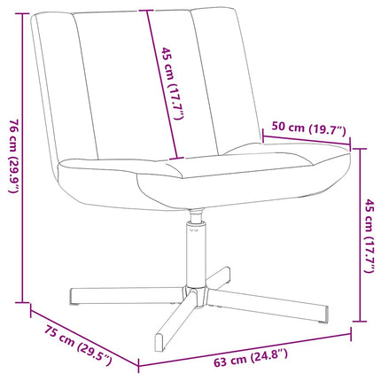 Skrivstol Svart 63 x 75 x 76 cm tyg