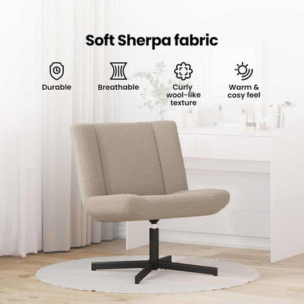 Skrivstol Ljusgrå 63 x 75 x 76 cm Sheepskin