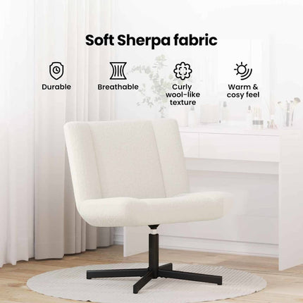 Skrivstol Kräm 63 x 75 x 76 cm Sheepskin