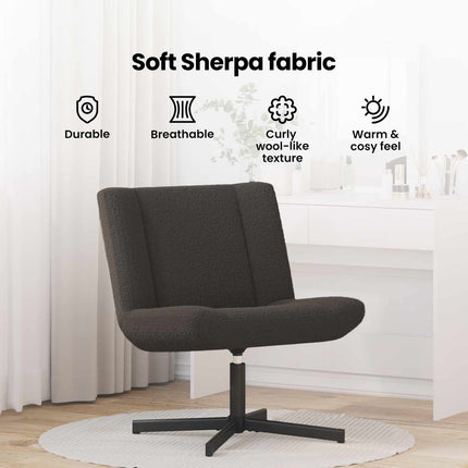 Skrivstol Mörkgrå 63 x 75 x 76 cm Sheepskin