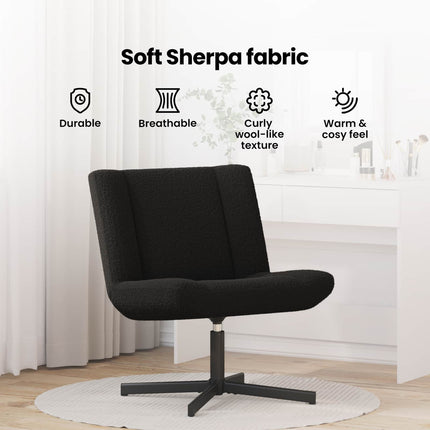 Skrivstol Svart 63 x 75 x 76 cm Sheepskin
