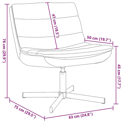 Skrivstol Kräm 63 x 75 x 76 cm PU