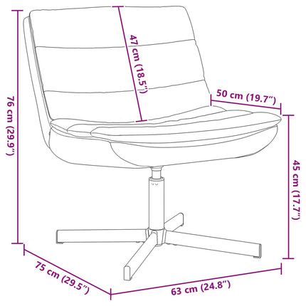 Skrivstol Svart 63 x 75 x 76 cm Antik PU