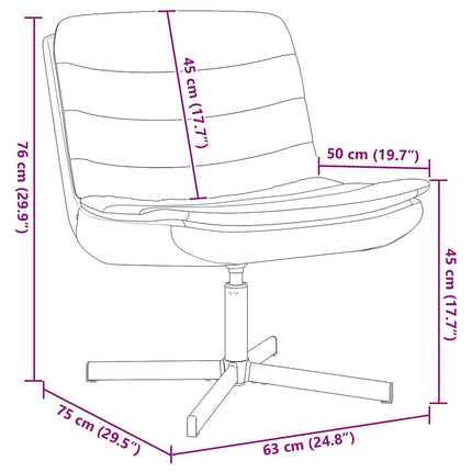 Skrivstol Svart 63 x 75 x 76 cm tyg
