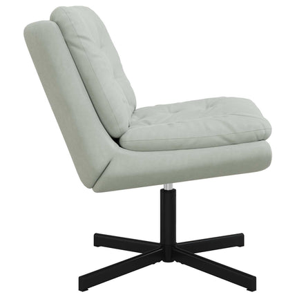 Svängbar Avkopplingsstol Ljusgrå 63 x 75 x 76 cm Sammet