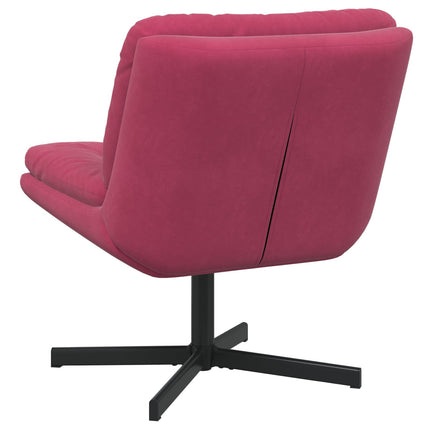 Svängbar Avkopplingsstol Vinröd 63 x 75 x 76 cm Sammet