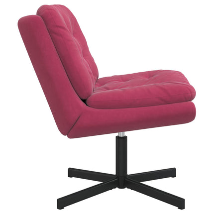 Svängbar Avkopplingsstol Vinröd 63 x 75 x 76 cm Sammet