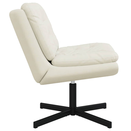 Svängbar Avkopplingsstol Kräm 63 x 75 x 76 cm Sammet