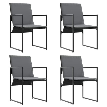 Trädgårdsmöbelset 5 pcs Svart Stål