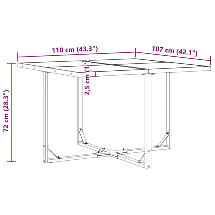 Trädgårdsmöbelset 5 pcs Svart Stål