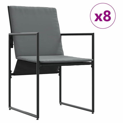 Trädgårdsmöbelset 13 pcs Svart Stål