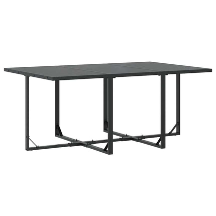 Trädgårdsmöbelset 11 pcs Svart Stål