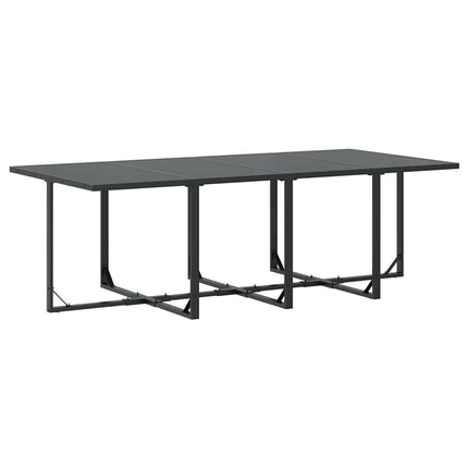 Trädgårdsmöbelset 13 pcs Svart Stål