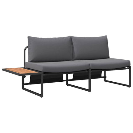 Trädgårdsmöbelset 3 pcs Antracit Stål