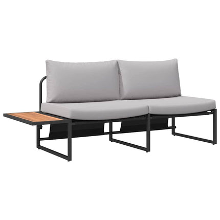 Trädgårdsmöbelset 3 pcs Ljusgrå Stål
