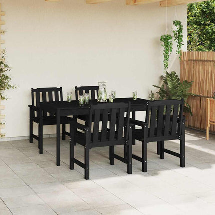 Trädgård Stol 4 pcs Svart 65.5 x 59 x 88 cm polyeten