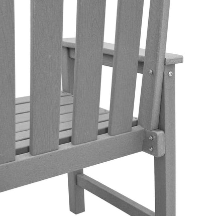Trädgård Stol 4 st Ljusgrå polyeten