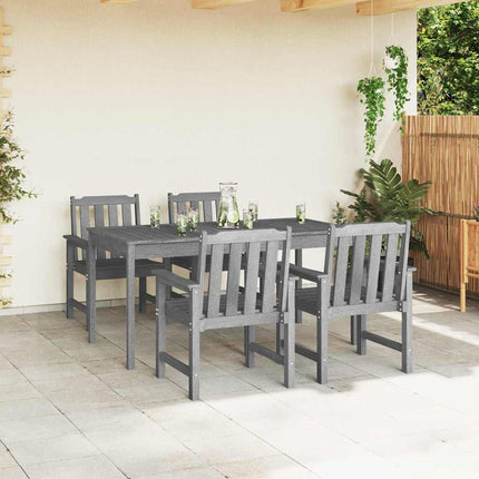 Trädgård Stol 4 pcs Ljusgrå 65.5 x 59 x 88 cm polyeten