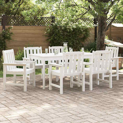 Trädgård Stol 6 pcs Vit 65.5 x 59 x 88 cm polyeten