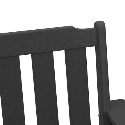 Trädgård Stol 6 st Svart polyeten