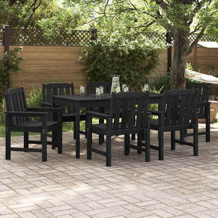 Trädgård Stol 6 pcs Svart 65.5 x 59 x 88 cm polyeten